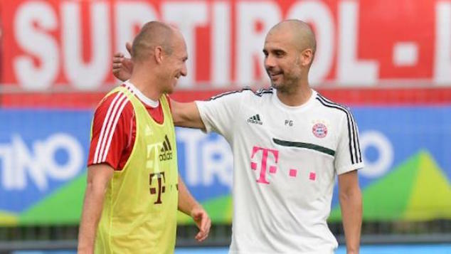 Robben is pleased with Guardiola's leadership as a manager